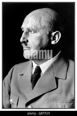 1930s Julius Streicher, Nazi Gauleiter von Franken  Julius Streicher, Gauleiter of Franconia Racist antisemite and reviled Nazi activist. owner/editor of the racist anti Semitic journal Der Stürmer, Nazi Germany Portrait by Heinrich Hoffmann. Executed in 1946 for war crimes. Julius Streicher was a member of the Nazi Party, the Gauleiter of Franconia and a member of the Reichstag, the national legislature. He was the founder and publisher of the virulently antisemitic newspaper Der Stürmer, which became a central element of the Nazi propaganda machine Stock Photo