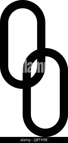 Simple link silhouette icon. Editable vector. Stock Vector
