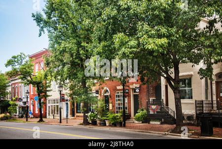 Street scene in Alexandria, Virginia, United States Stock Photo