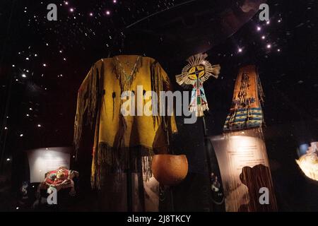 (220518) -- WASHINGTON, D.C., May 18, 2022 (Xinhua) -- Photo taken on May 17, 2022 shows an exhibition at the National Museum of the American Indian in Washington, DC, the United States. The National Museum of the American Indian in Washington, DC opened in 2004 with more than 800,000 objects. (Xinhua/Liu Jie) Credit: Liu Jie/Xinhua/Alamy Live News Stock Photo