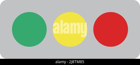 Flat design traffic light icon. Editable vector. Stock Vector