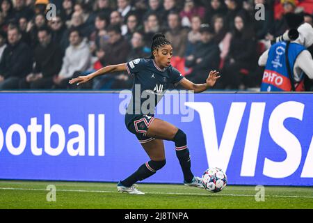 Ashley Elizabeth Lawrence during the UEFA Women's Champions League, semi-finals, 2nd leg football match between Paris Saint-Germain (PSG) and Olympiqu Stock Photo