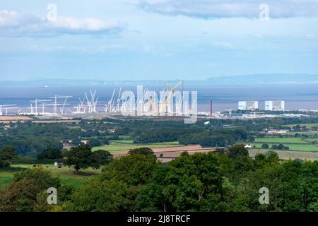 Hinkley Point C nuclear power station, Somerset, England Stock Photo