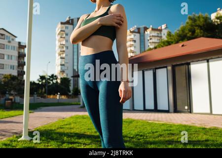 Athletic redhead girl wearing in hi-res stock photography and