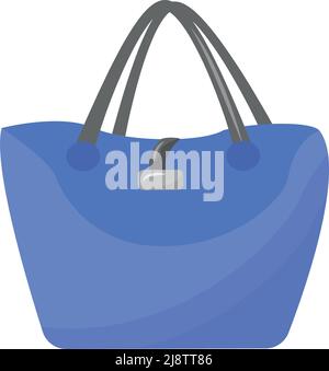 Blue bag semi flat color vector element Stock Vector