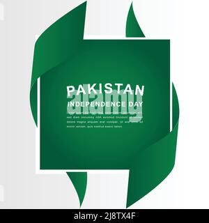 3d Pakistan with national flag. Premium Vector Stock Vector
