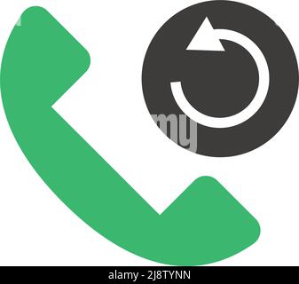 Phone call back icon. Return symbol. Editable vector. Stock Vector