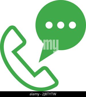 Phone icon and message icon. Editable vector. Stock Vector