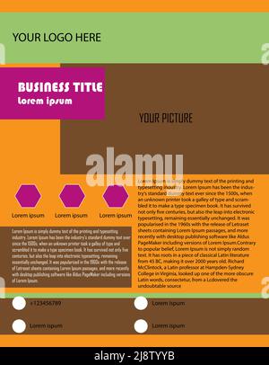 online flyer design free download Stock Vector