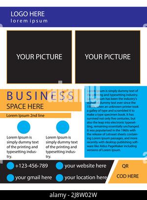 marketing flyer free download in illustrator Stock Vector