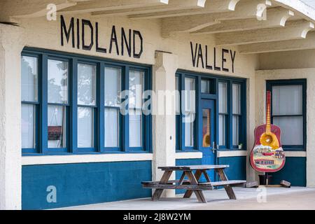 Three Rivers Museum in Downtown Muskogee, Oklahoma's historic Depot District. (USA) Stock Photo