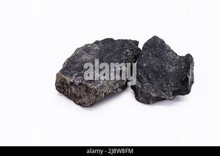 stone used in paving or paving, called granite or crushed stone, isolated on white background, copyspace Stock Photo