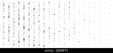 Abstraction background colorful rhombuses of different sizes. Vector illustration Stock Vector