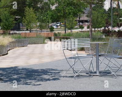 Newly Opened Carpenter Park in Downtown Dallas. The fifth green space downtown Stock Photo