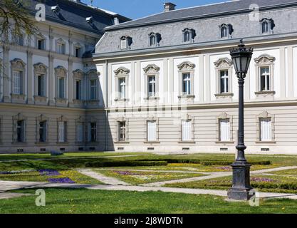 Classic lamppost in the park of Festetics baroque palace in Keszthely, Hungary Stock Photo