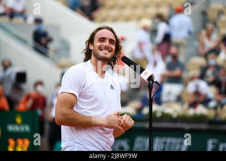 Stefanos Tsitsipas of Greece during the second round at Roland-Garros (French Open), Grand Slam tennis tournament on June 2, 2021 at Roland-Garros sta Stock Photo