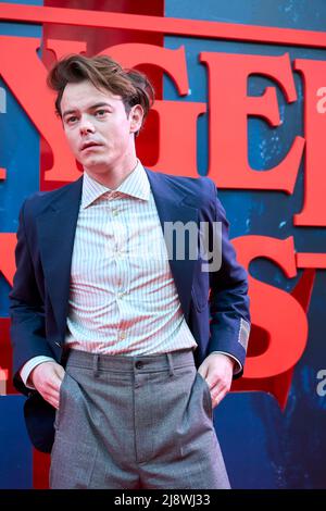 Madrid. Spain. 20220518,  Charlie Heaton attends ‘Stranger Things’ Season 4 Premiere at Callao Cinema on May 18, 2022 in Madrid, Spain Credit: MPG/Alamy Live News Stock Photo