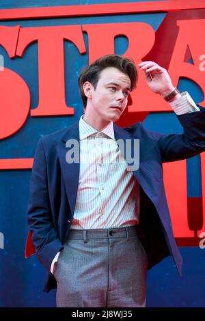 Madrid. Spain. 20220518,  Charlie Heaton attends ‘Stranger Things’ Season 4 Premiere at Callao Cinema on May 18, 2022 in Madrid, Spain Credit: MPG/Alamy Live News Stock Photo