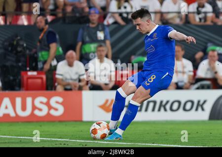 SEVILLE, SPAIN - MAY 18: Ryan Jack of Rangers FC has a shot at goal during the UEFA Europa League Final match between Eintracht Frankfurt and Rangers FC at Estadio Ramon Sanchez-Pizjuan on May 18, 2022 in Seville, Spain (Photo by Dax Images/Orange Pictures) Stock Photo