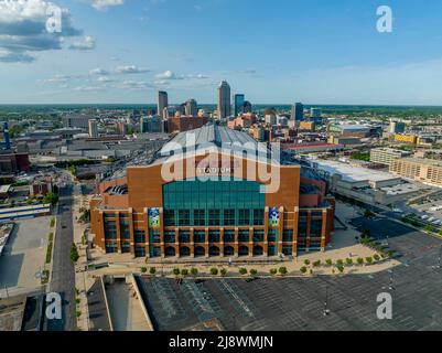 Aerial of lucas oil stadium hi-res stock photography and images