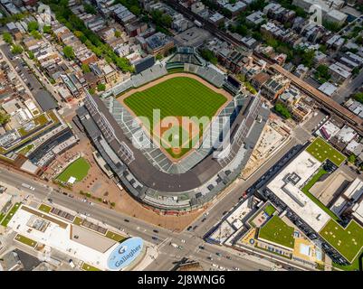 Chicago, Illinois, USA. 16th May, 2022. Aerial view of Guaranteed