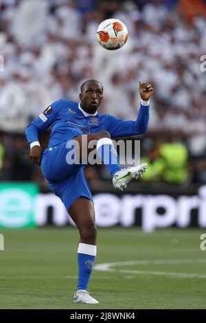 Seville, Spain. 18th May, 2022. Glen Kamara (Rangers FC) in action during UEFA Europa League 2022 Final - Eintracht vs Rangers, football Europa League match in Seville, Spain, May 18 2022 Credit: Independent Photo Agency/Alamy Live News Stock Photo