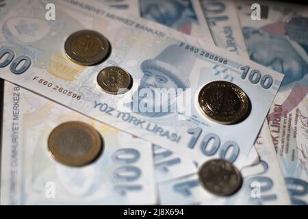 Coins and banknotes Stock Photo