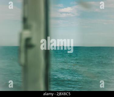 Window sea  window with an ocean view Stock Photo