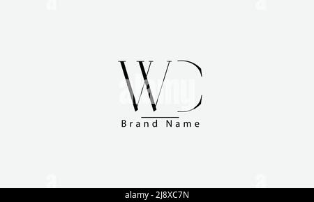 Alphabet letters Initials Monogram logo  WC CW W C Stock Vector