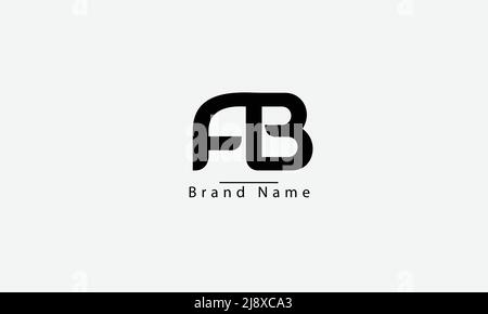 Alphabet letters Initials Monogram logo AB BA A B Stock Vector