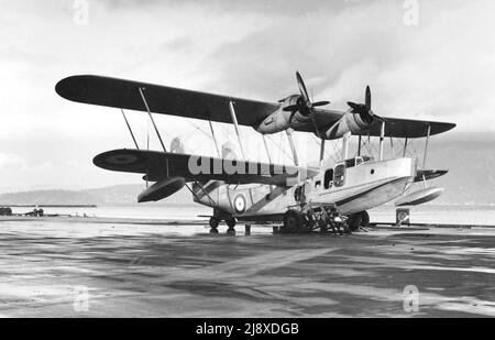 Supermarine Stranraer #912 flying boat at RCAF Station Jericho Beach  ca.  between 1940 and 1948 Stock Photo