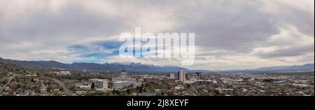 Panorama Utah State Capitol Building with decorative mouldings viewed ...