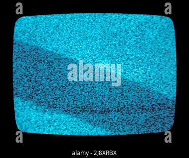 Static on a CRT television screen Stock Photo