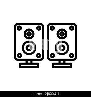 Sound box vector icon. music, audio. line icon style. Simple design illustration editable Stock Vector