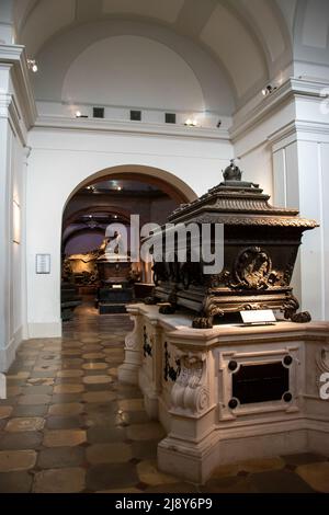 Sarcophagus of Ferdinand I of Austria (1793-1875), Ferdinand Vault, Capuchin Crypt, Vienna, Austria Stock Photo