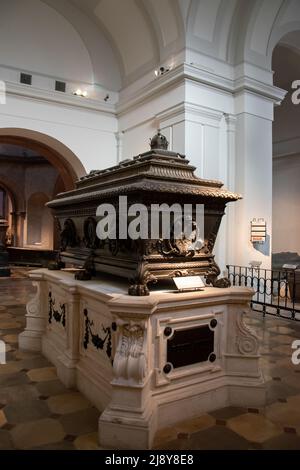 Sarcophagus of Ferdinand I of Austria (1793-1875), Ferdinand Vault, Capuchin Crypt, Vienna, Austria Stock Photo
