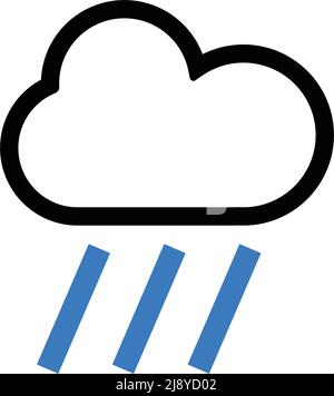 Rainy weather icon. Cloud vector. Editable vector. Stock Vector
