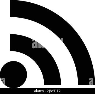 Radio wave icons, including Wi-Fi, RSS, and cell phone signals. Editable vector. Stock Vector