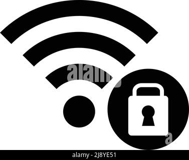 Secure wifi icon. Lock icon vector. Editable vector. Stock Vector