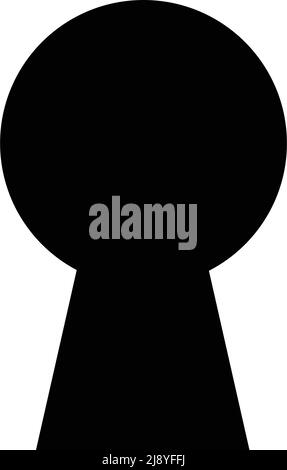 Black keyhole silhouette icon. EPS10. Editable vector. Stock Vector