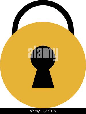 Round lock icon. Keyhole. Editable vector Stock Vector Image & Art - Alamy