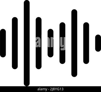 Equalizer waves. Symbols of sound waves. Editable vector. Stock Vector