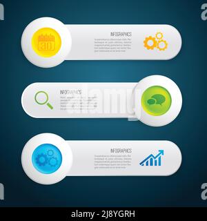 Vector dark horizontal process progress template diagram schema with ...