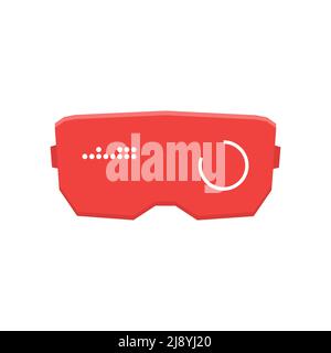 Virtual reality glasses or Vector optical head-mounted display front view isolated on background Stock Vector