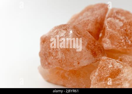 pink salt on a white background Stock Photo
