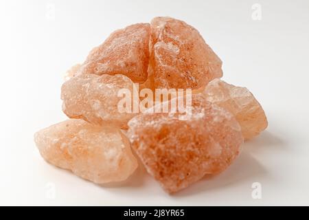 pink salt on a white background Stock Photo