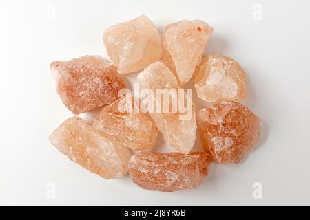 pink salt on a white background Stock Photo