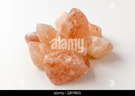 pink salt on a white background Stock Photo