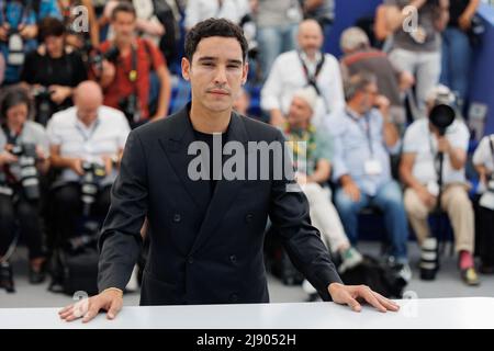 Cannes, France. 19th May, 2022. Adam Bessa attends the photocall for 'Harka' during the 75th annual Cannes film festival at Palais des Festivals on May 19, 2022 in Cannes, France. Photo by David Boyer/ABACAPRESS.COM Credit: Abaca Press/Alamy Live News Stock Photo