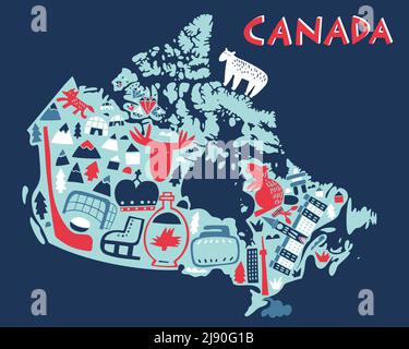 beaver of canada with landscape isolated icon vector illustration
